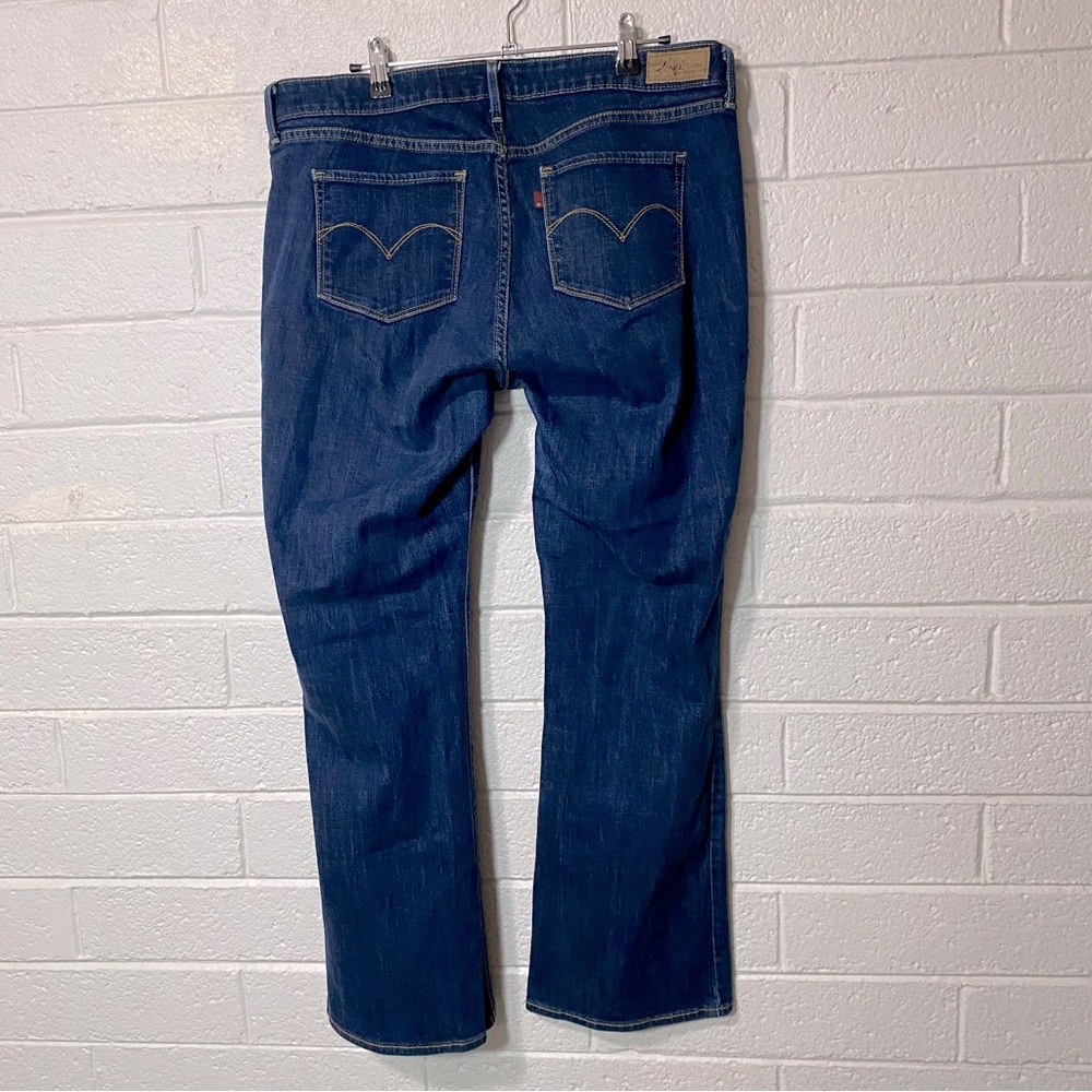 Levi’s San Francisco Bold Curve Bootcut Stretch Dark Wash Denim Jeans Fits 14P